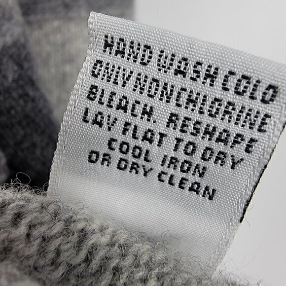 Talbots Women's Vtg Medium Petite Neutral Sweater Wool Angora Striped Cardigan - Picture 6 of 11